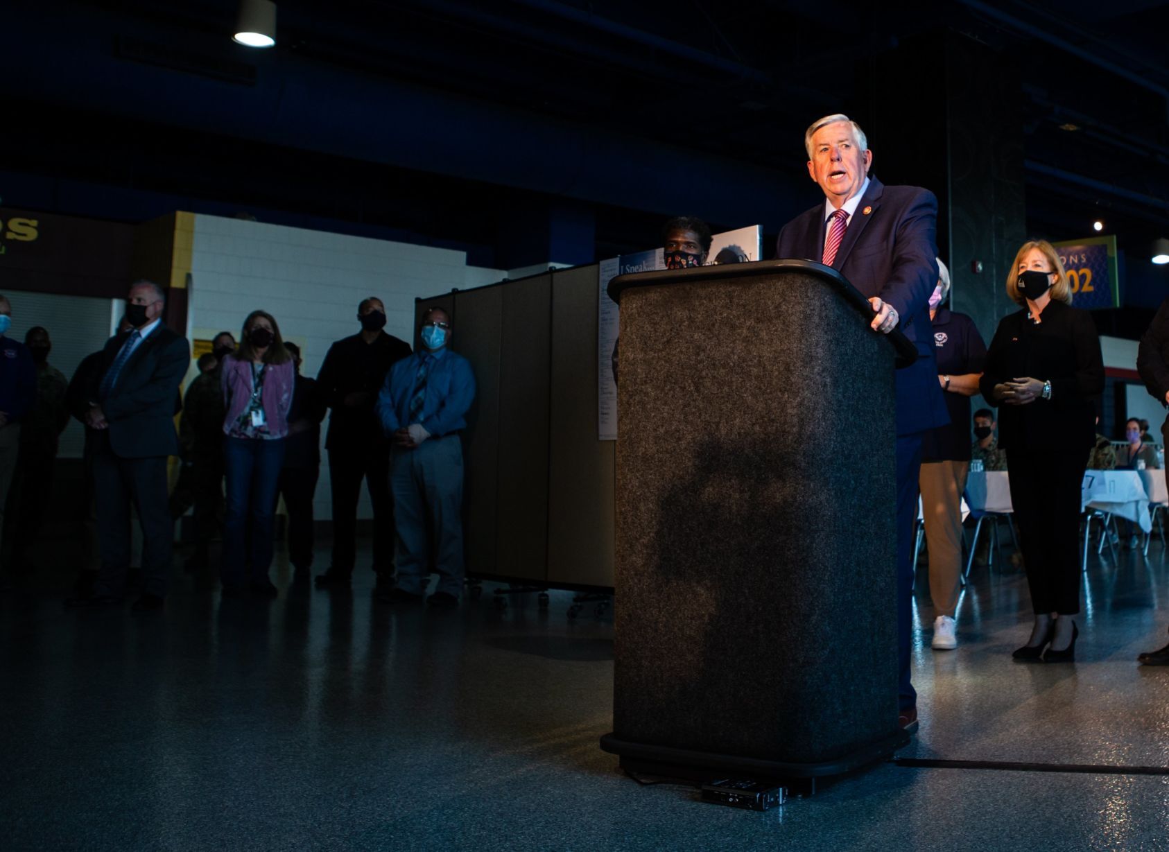 Officials speak at new FEMA vaccination site